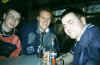 David, Alasdair and Paul on the train to Wembley