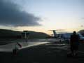 Vagur airport at dusk