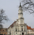 The church in Kaunas Old Town Square
