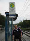 Paul at the tram stop